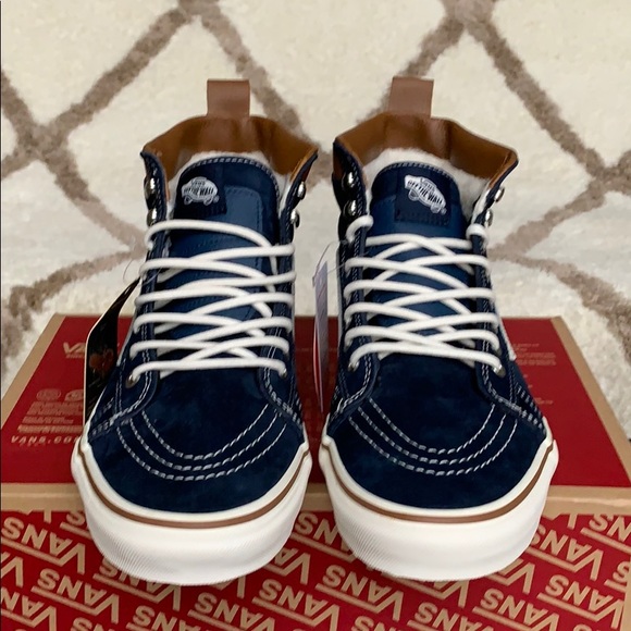 VANS SK8-Hi Mte Dress Blues/Marshmallow Men’s - Picture 8 of 16